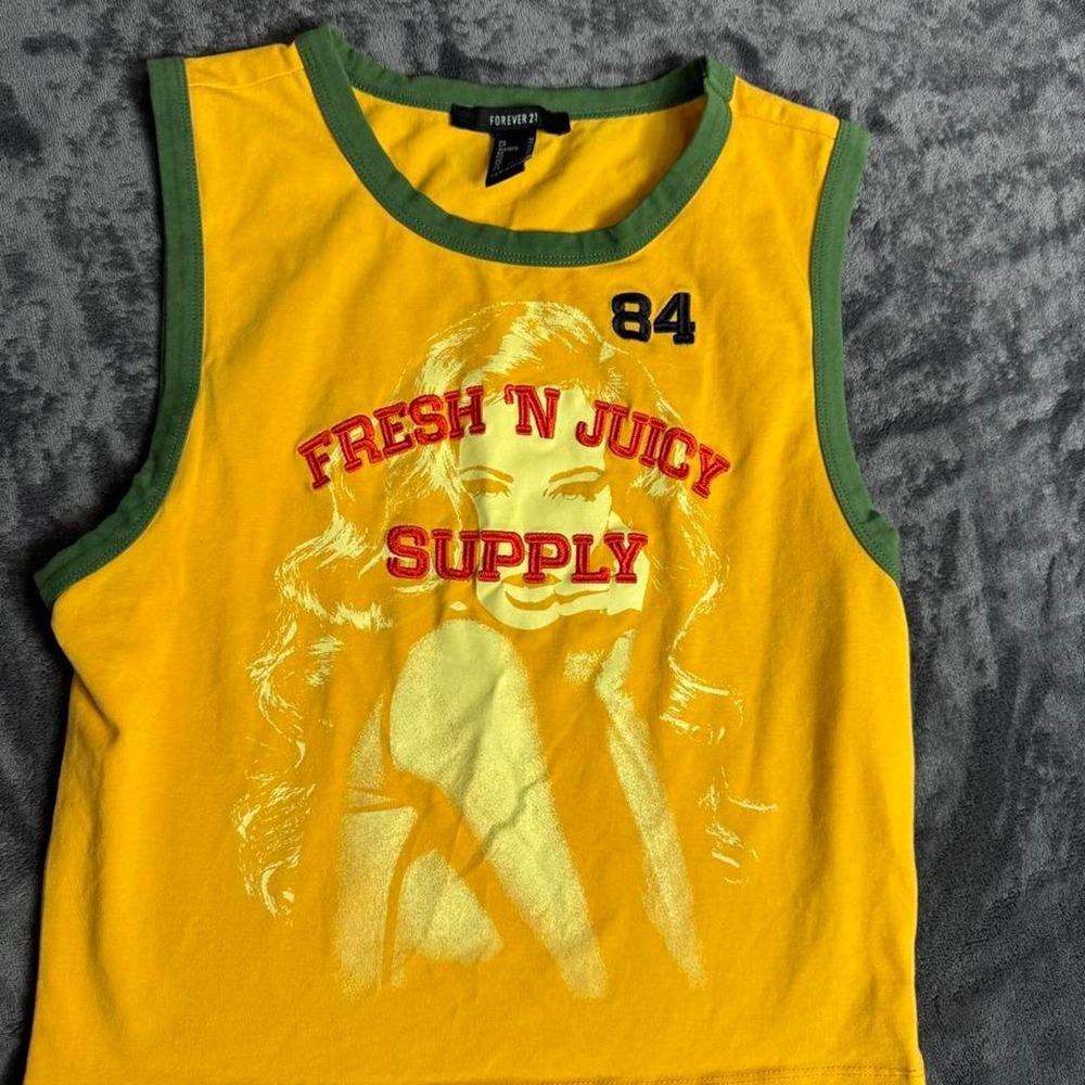 Crop tank yellow